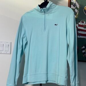 Vineyard Vines Aqua Quarter-Zip Pullover